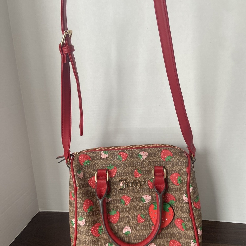 Juicy Couture Strawberry Pattern Satchel Handbag